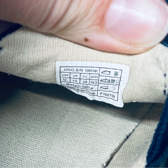 UGG Boy Navy Blue Slip-On Shoes size 12 - Picture 6 of 7